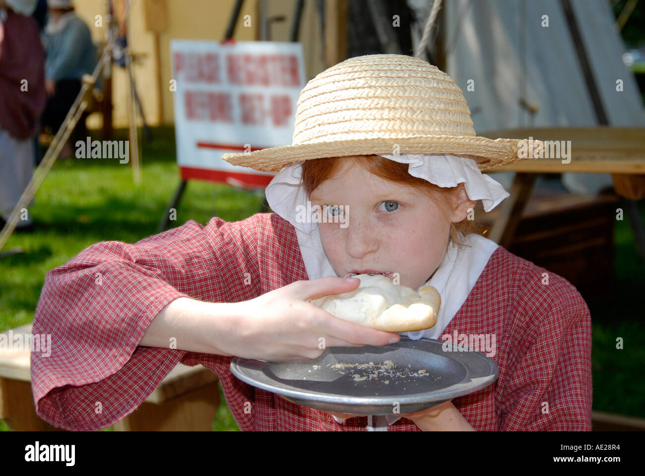 Circa 1700 reenactment of the Colonial period lifestyle Stock Photo