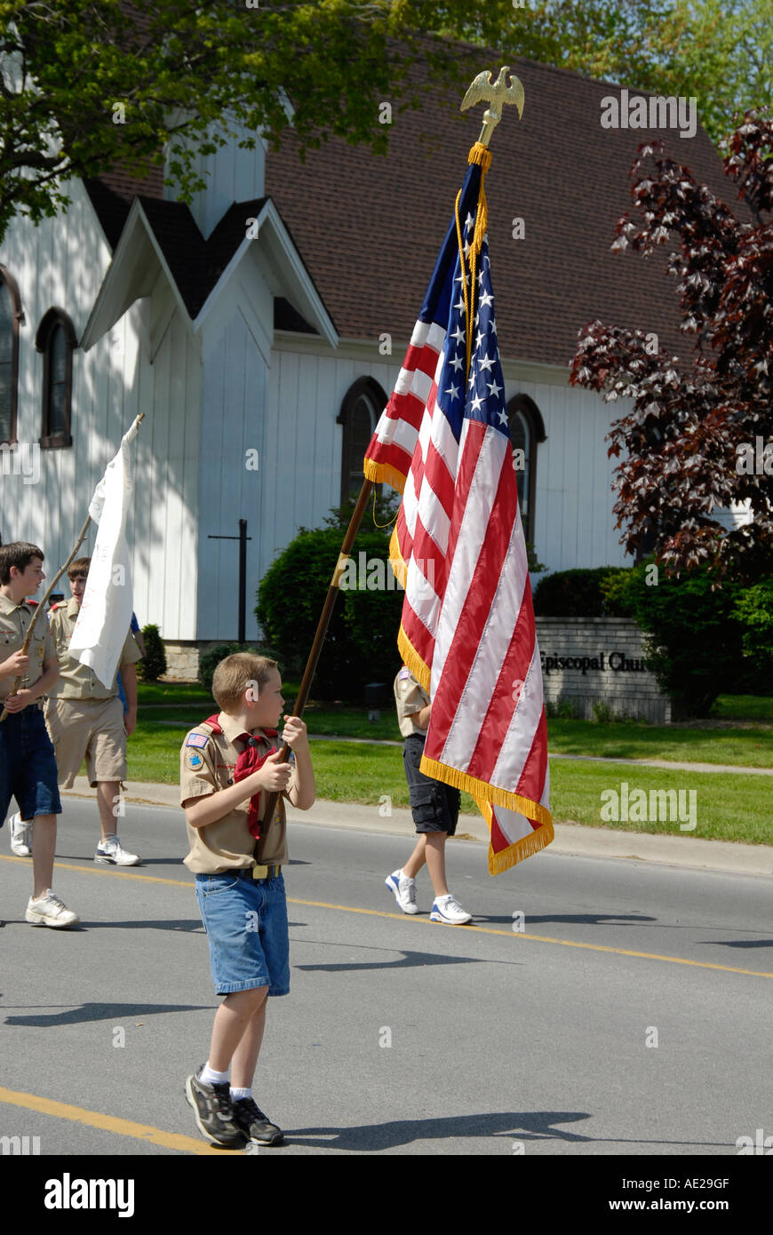 Memorial Day Parade Lexington Michigan Stock Photo Alamy