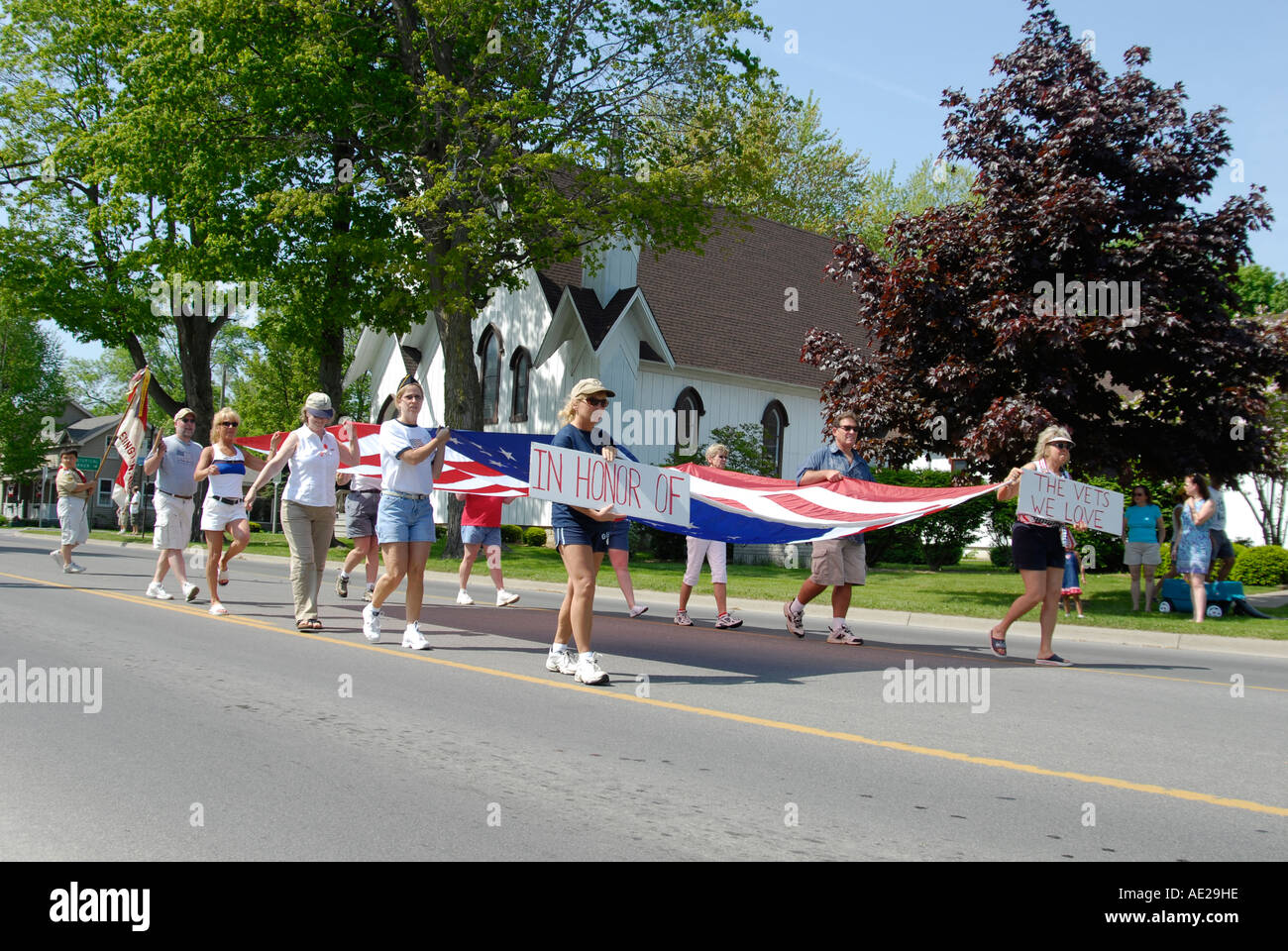 Memorial Day Parade Lexington Michigan Stock Photo Alamy
