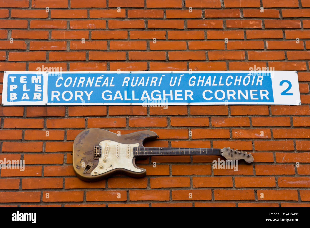 Rory Gallagher Corner Temple Bar Dublin Stock Photo