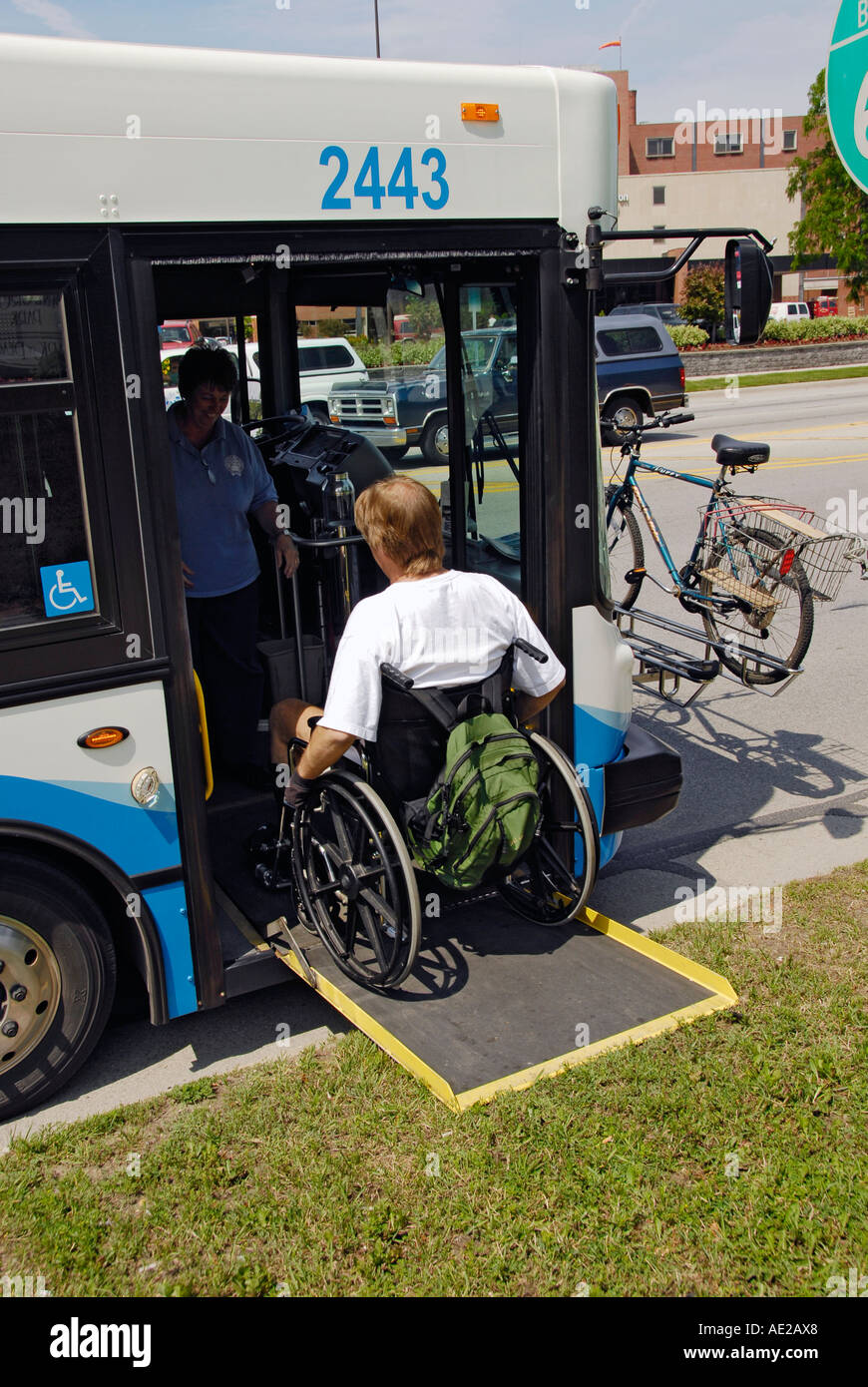 Wheelchair accessible bus hires stock photography and images Alamy