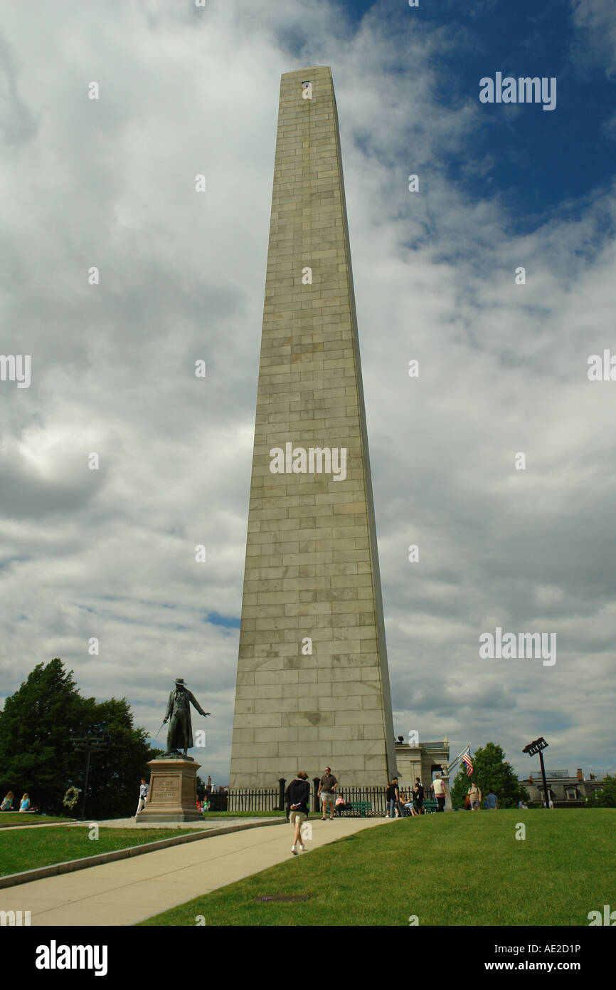 AJD58949, Boston, MA, Massachusetts, Bunker Hill Monument, Monument Square, Breed's Hill, Charlestown, Boston National Stock Photo