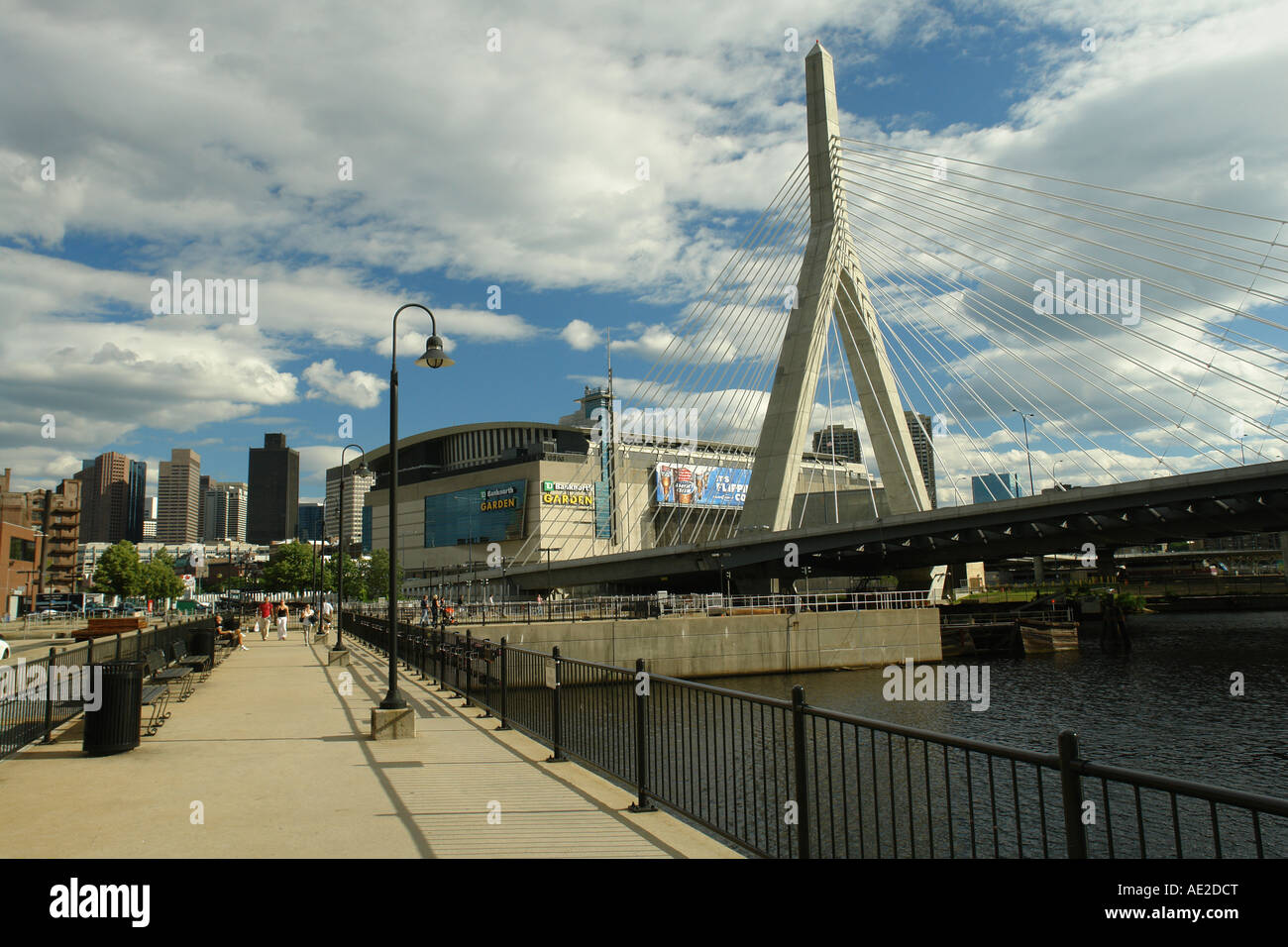 AJD58990, Boston, MA, Massachusetts, Downtown, Charles River Bridge