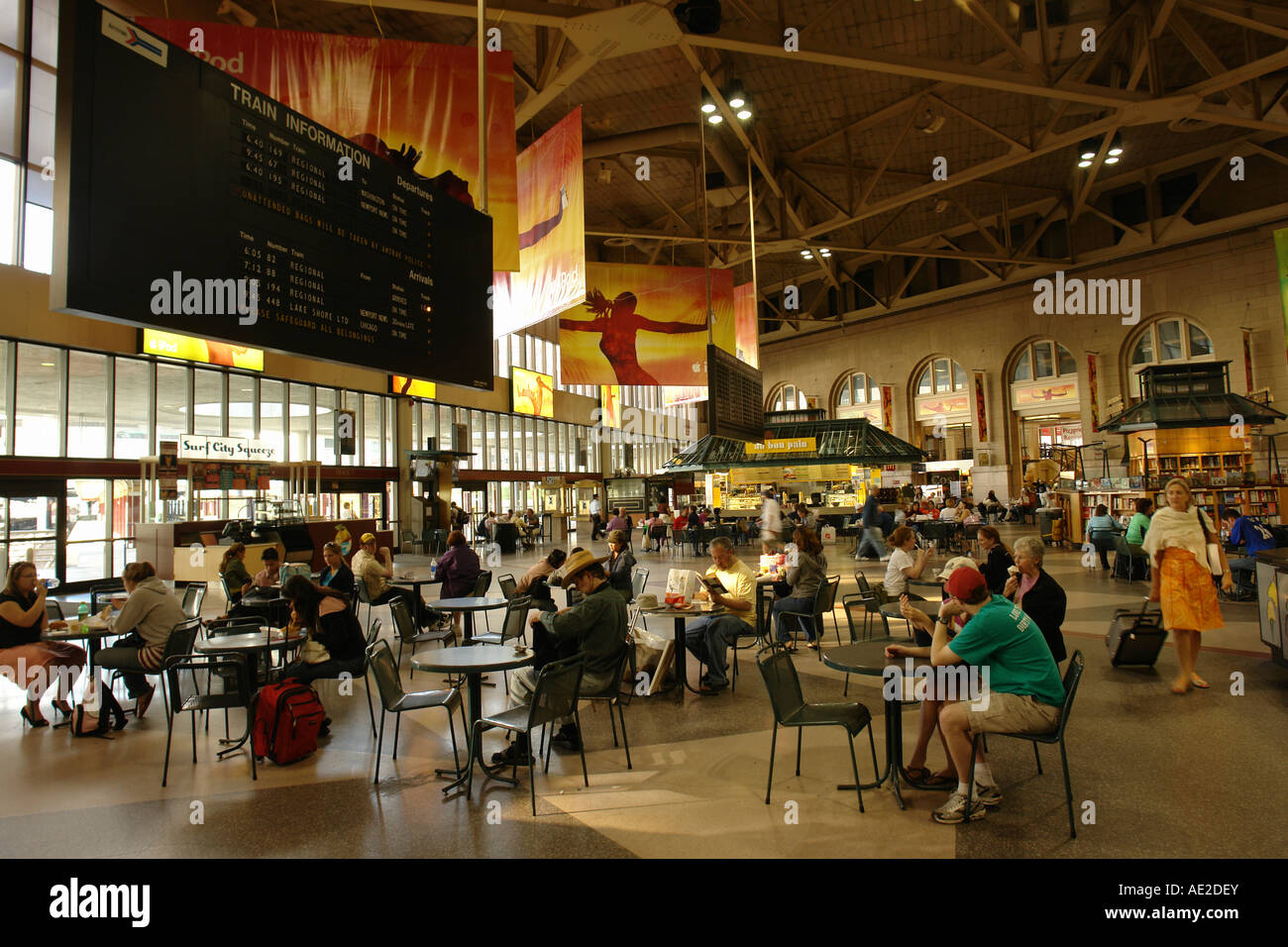 AJD58999, Boston, MA, Massachusetts, Downtown, South Station Stock Photo Alamy