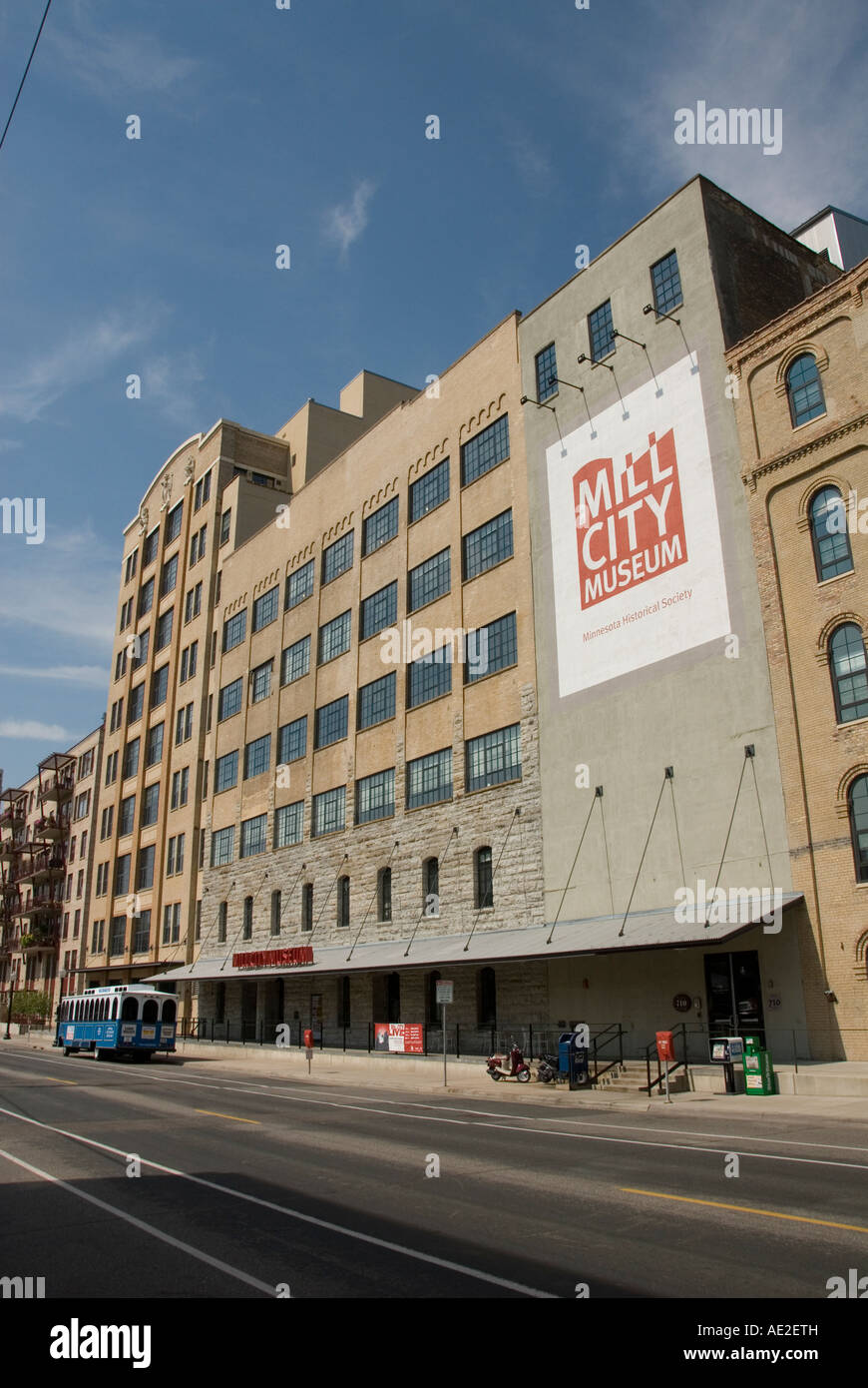 Minnesota Minneapolis Mill City Museum showing flour milling history