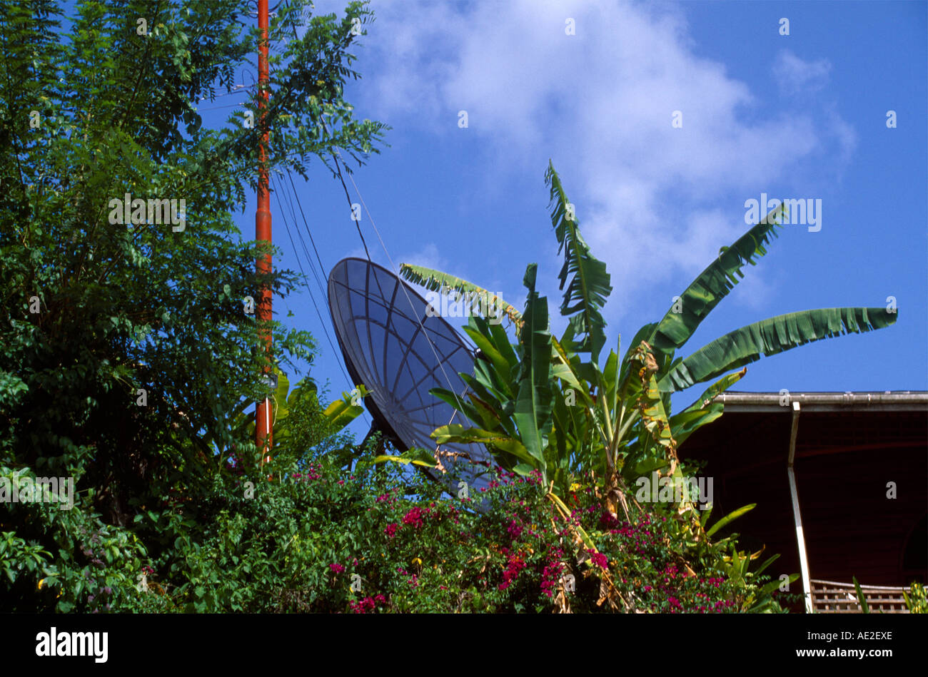 Grafton Tobago Trinidad Satellite Dish Stock Photo