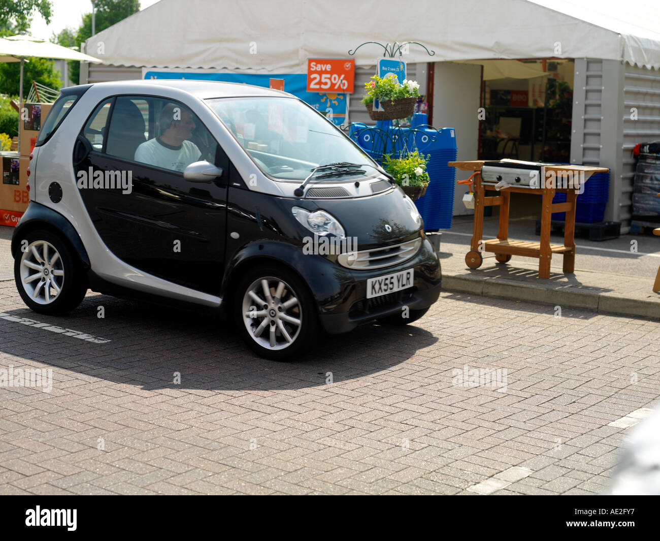 Smart Car in Epsom in Surrey England Stock Photo
