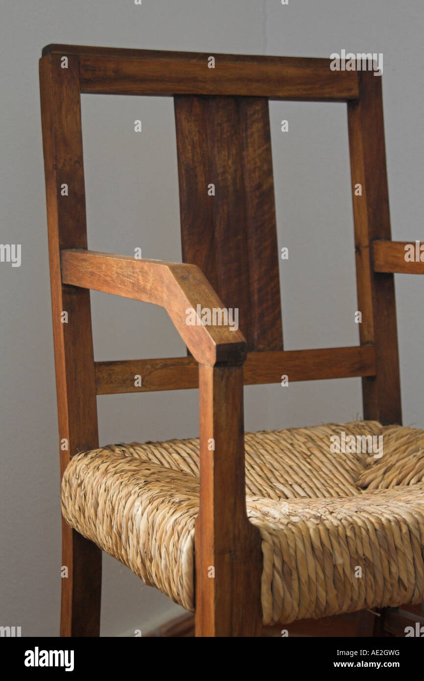 traditional portuguese wooden chair, portugal Stock Photo Alamy