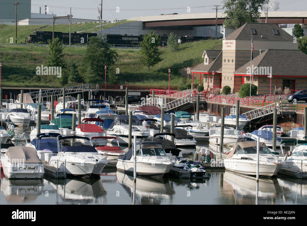 Indiana Portage,Burns Portage Marina,boats,yachts,water,Lake Michigan