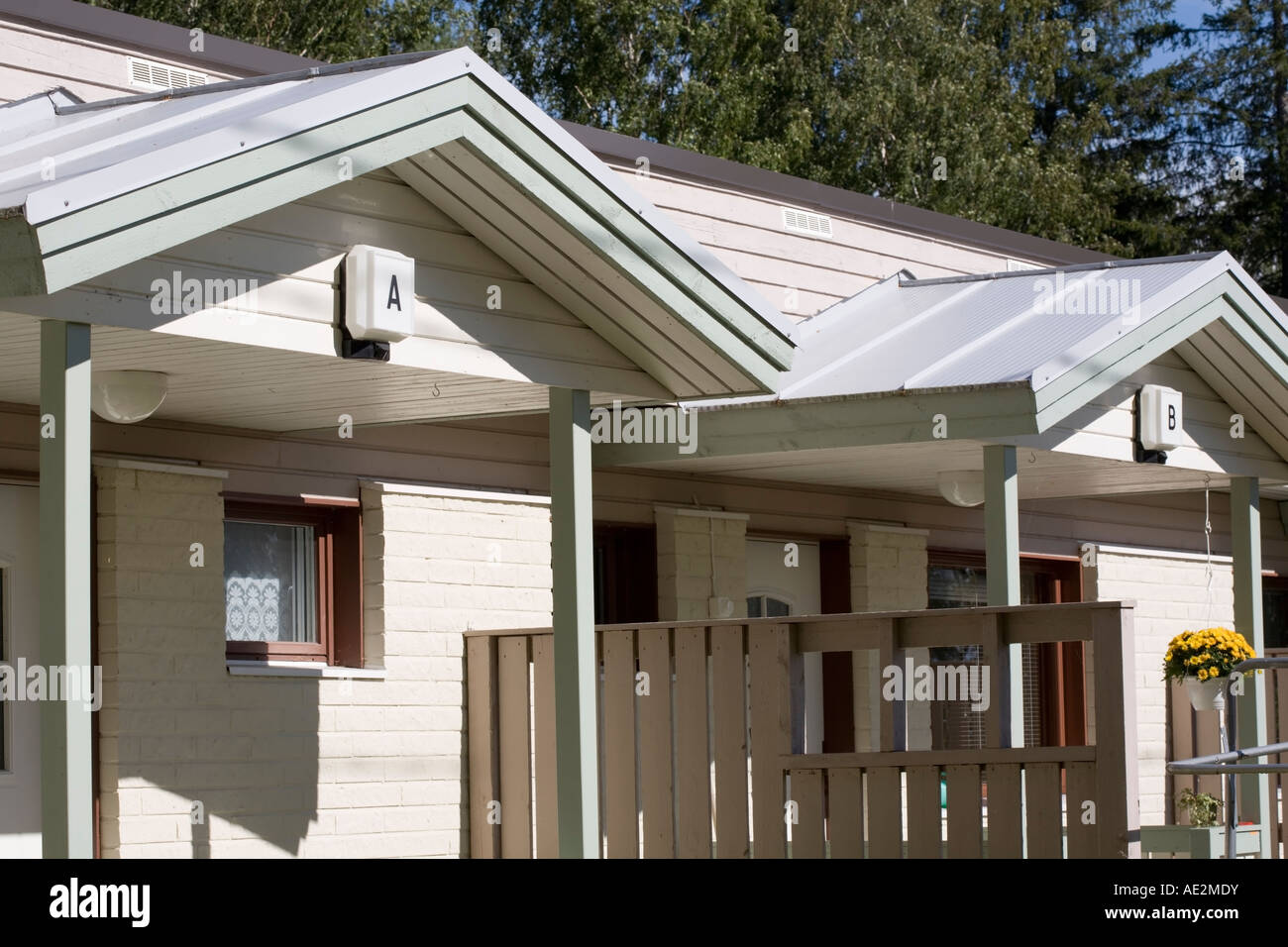 A row of houses Finland Europe Stock Photo