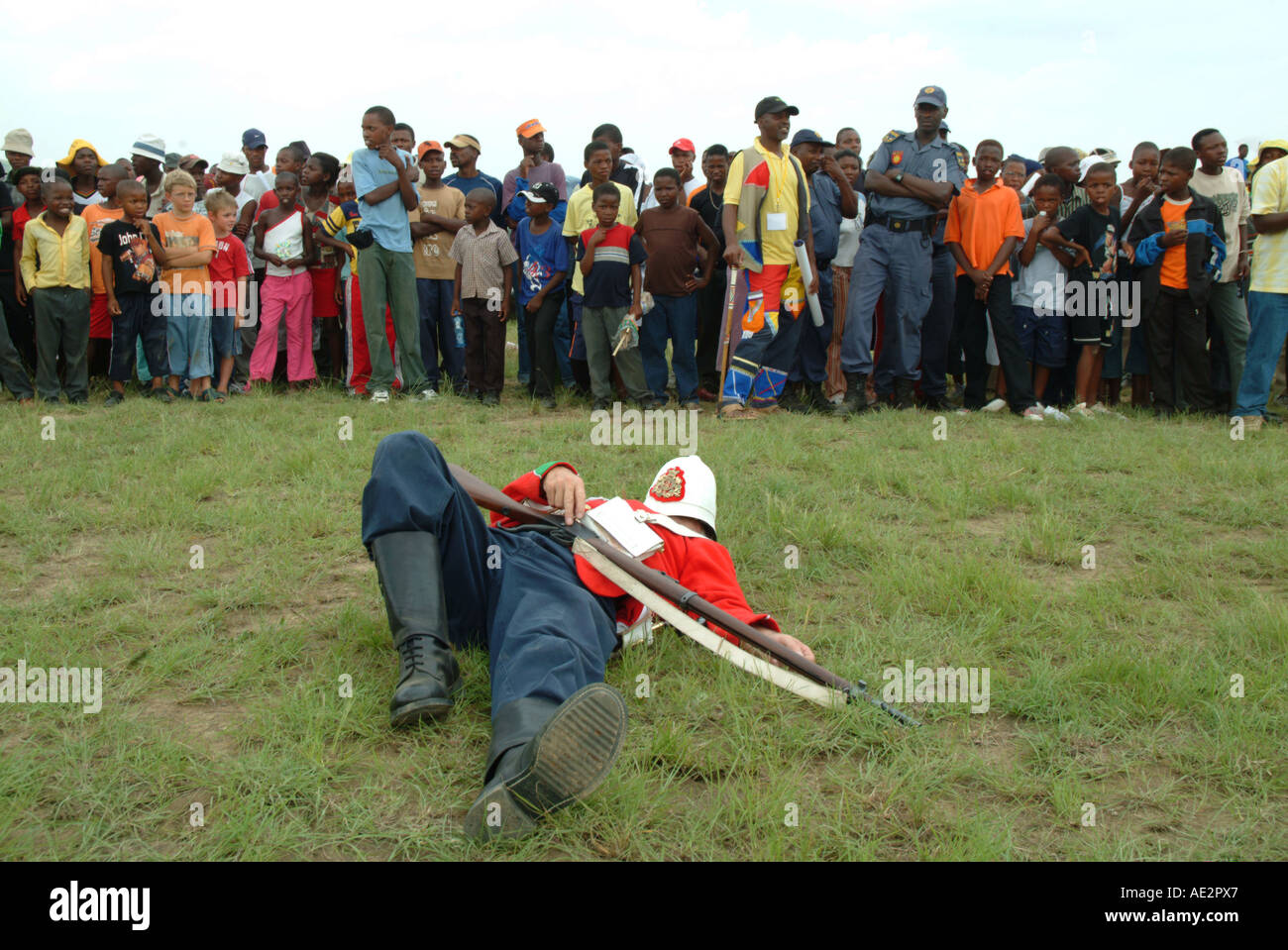 South Africa Kwa Zulu Natal Reenactment of the battle of Isandlwana Stock Photo
