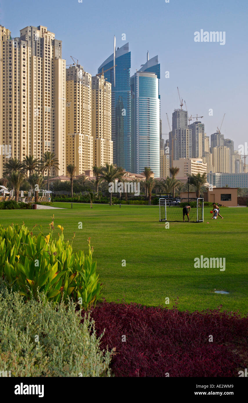 Children Playing Football Jumeirah Beach Dubai United Arab Emirates Stock Photo Alamy