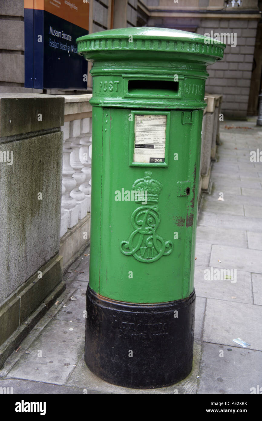 Edward VII pillar box Kildare Street Dublin Stock Photo Alamy