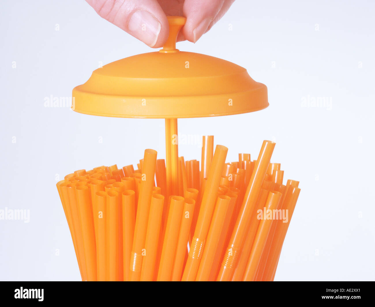 Soda straw container Stock Photo Alamy