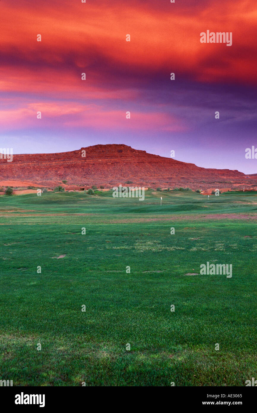 Utah, St Entrada at Snow Canyon, sunset Stock Photo Alamy