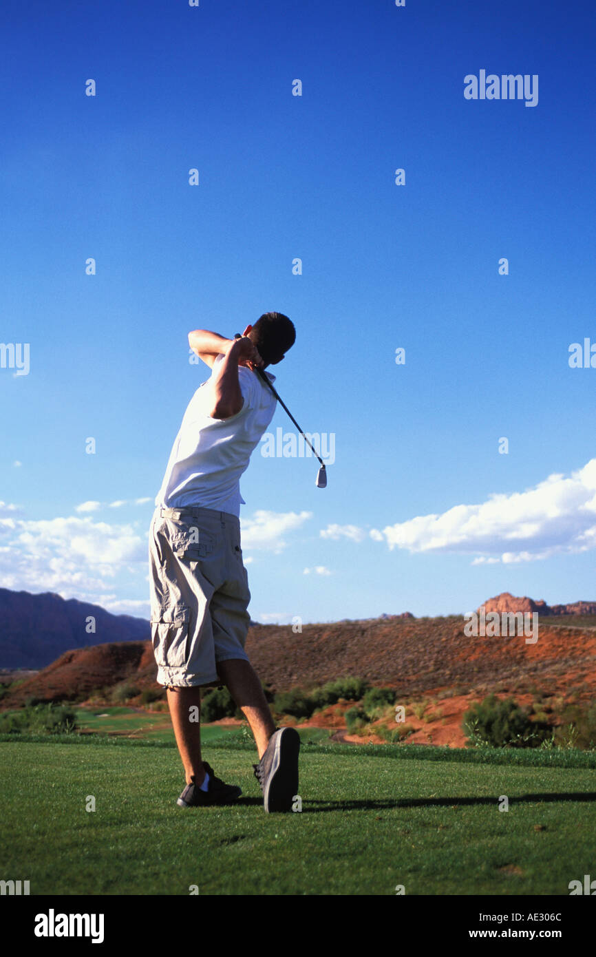 Utah, St George, Entrada at Snow Canyon Golf Course Stock Photo