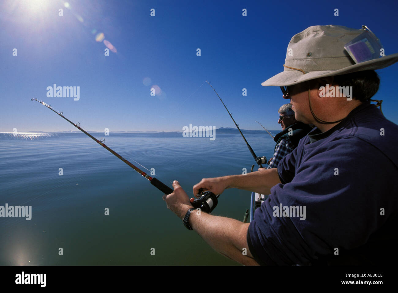 California, San Francisco Bay, Sturgeon Fishing, San Pablo Bay Stock Photo