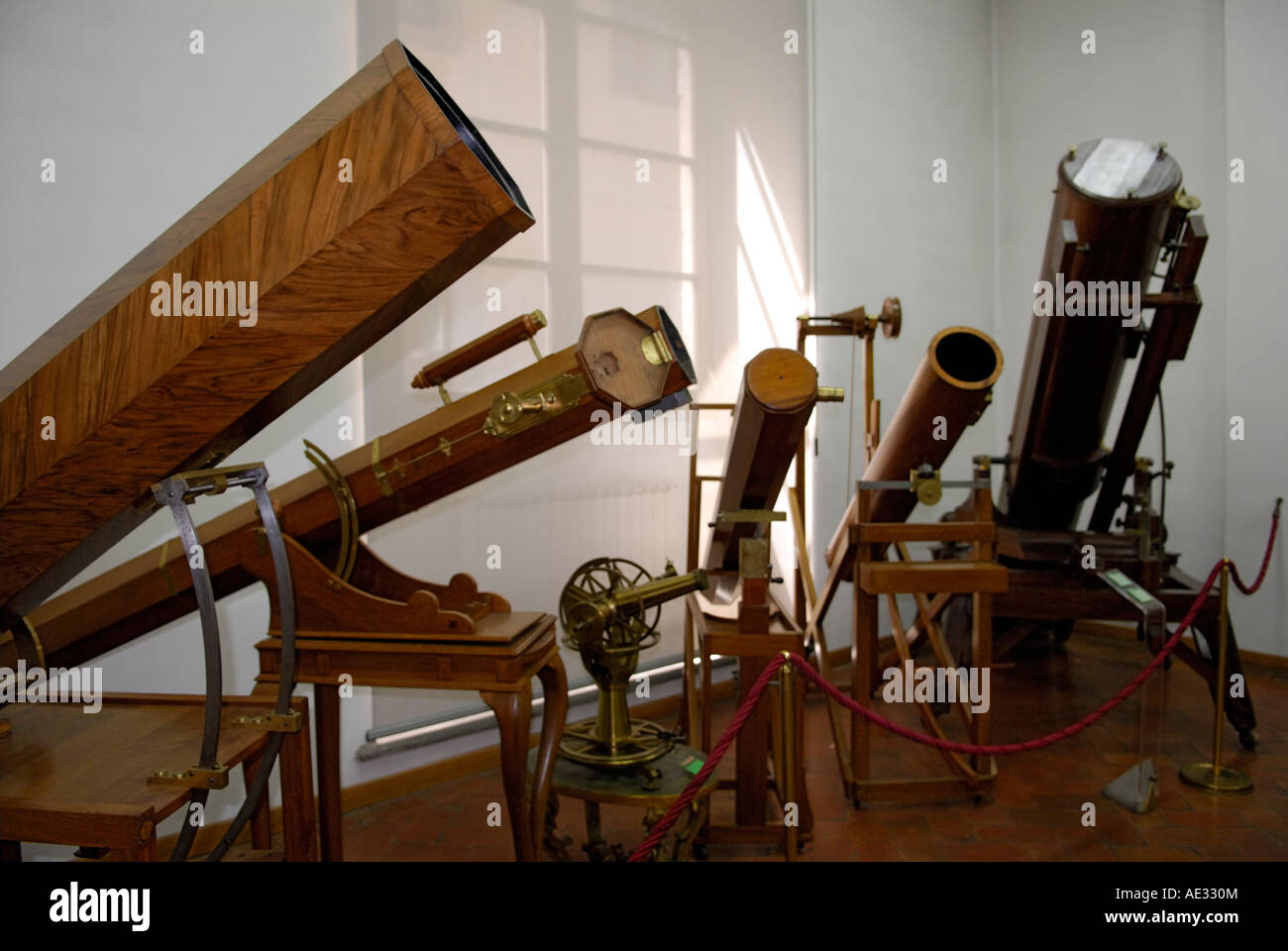 Antique telescopes, Museo Galileo, Florence Stock Photo Alamy