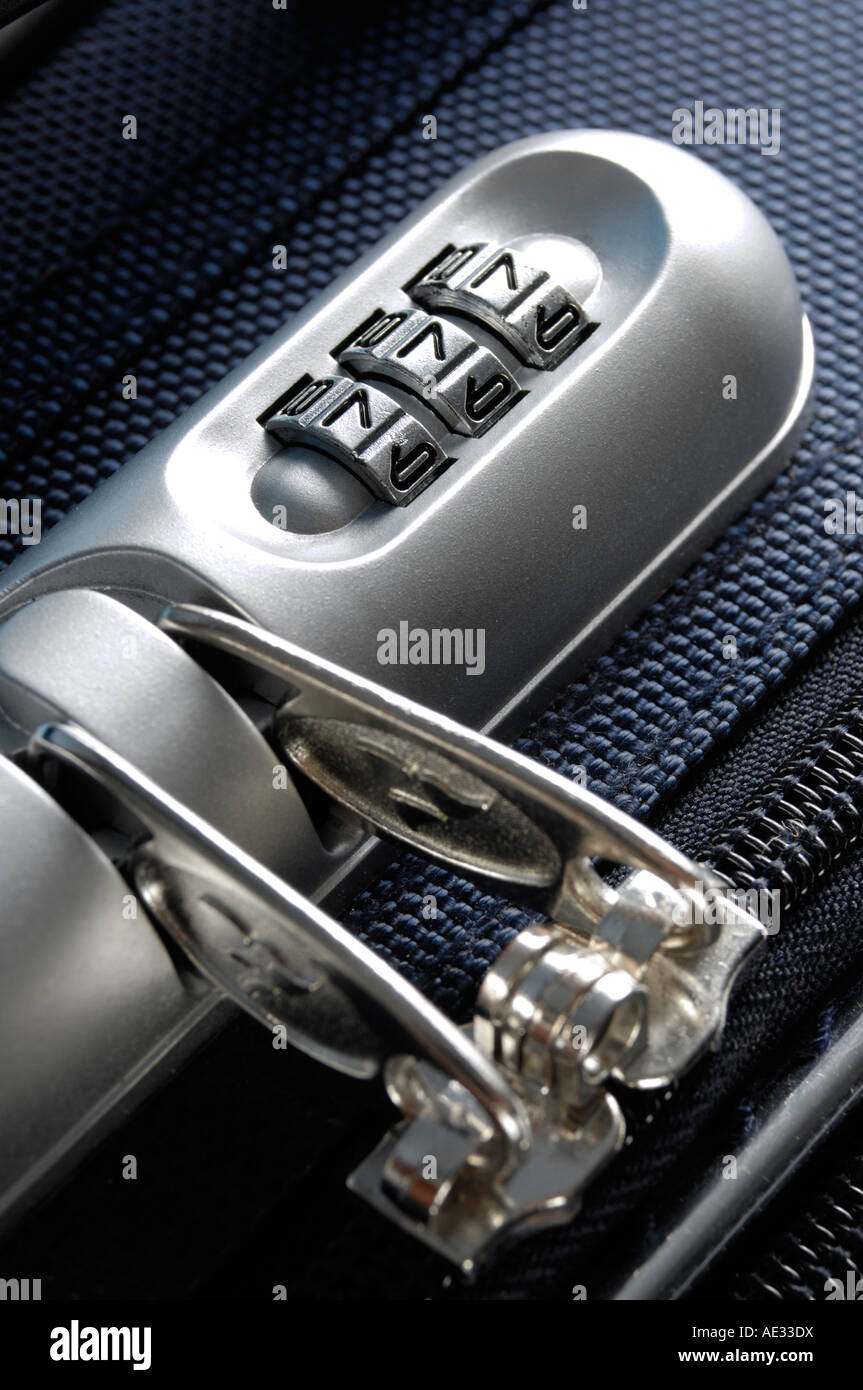 Suitcase combination lock Stock Photo Alamy