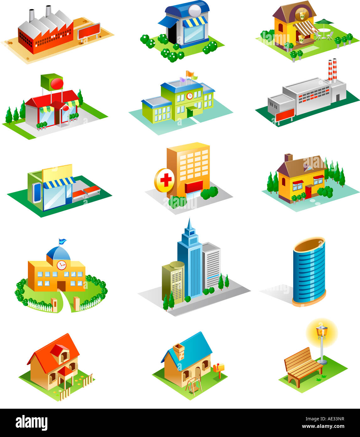 Different types of building structures Stock Photo - Alamy