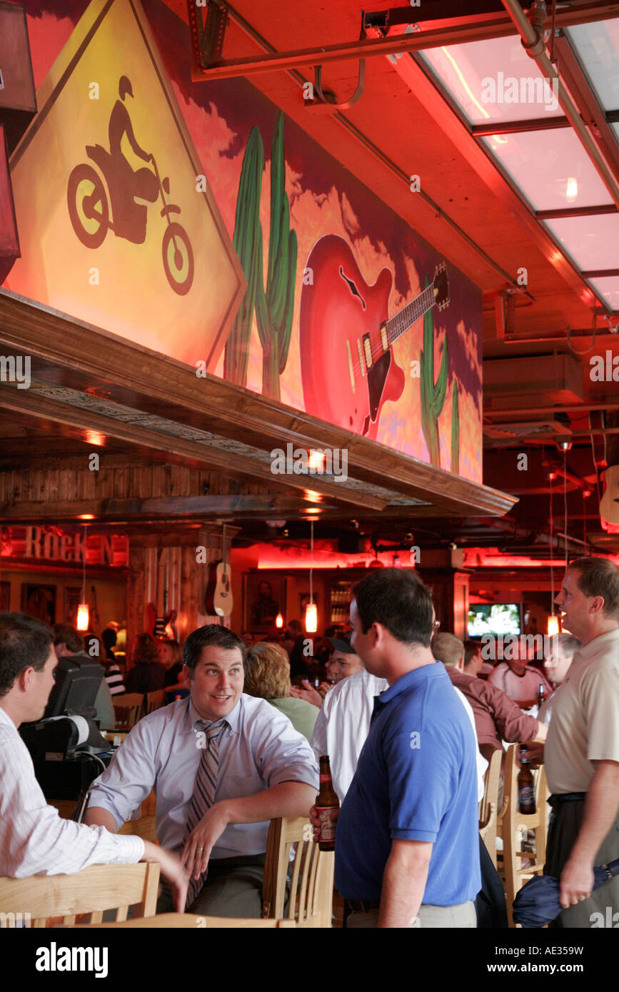 Cincinnati Ohio,Cadillac Ranch All American Bar & Grill,Western theme,men talk,socialize,saloon,OH070726036 Stock Photo