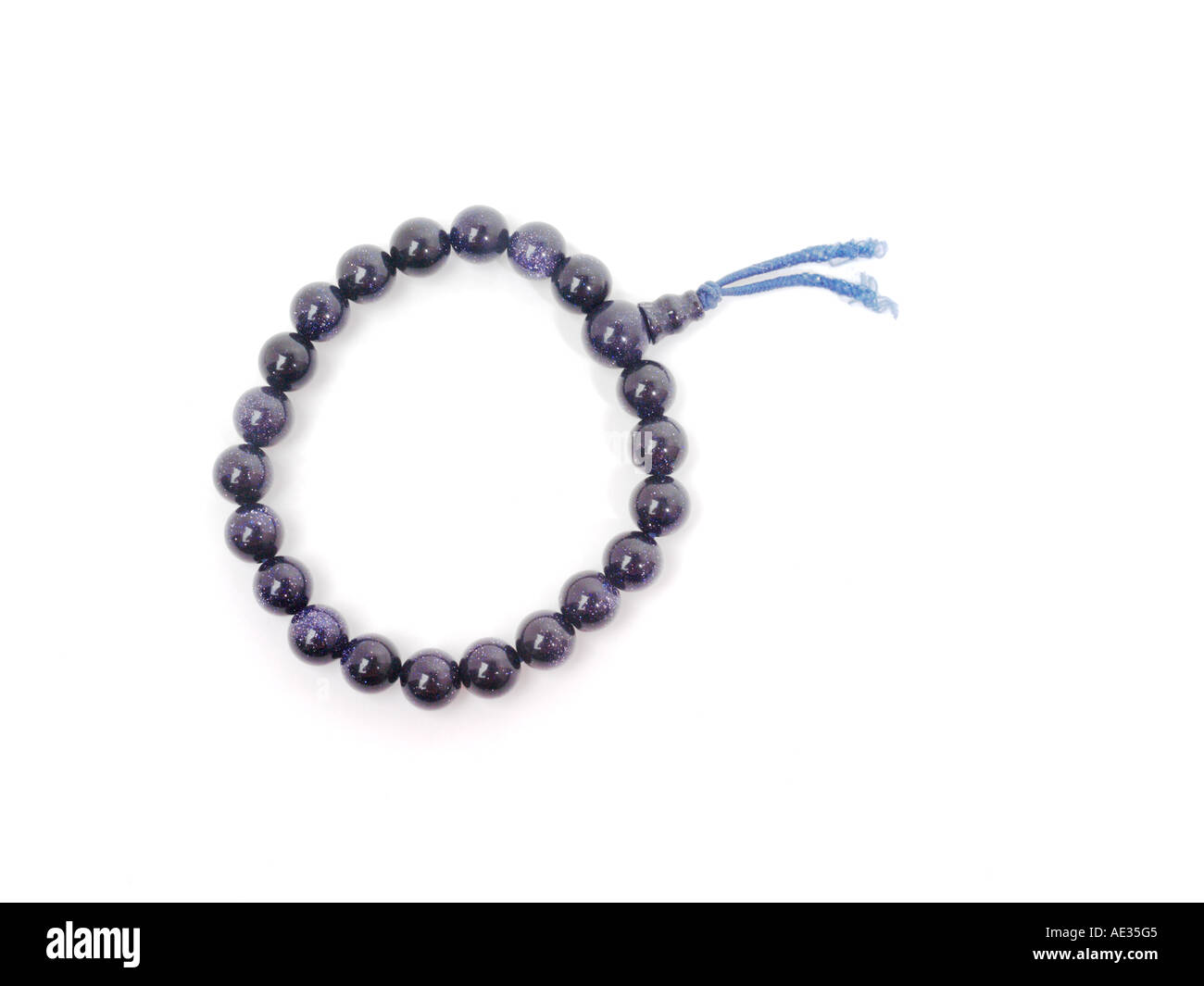 Lapis Lazuli Bracelet Stone for Total Awareness Helps on all Levels of Communication Relaxation and Ease of Depression Stock Photo