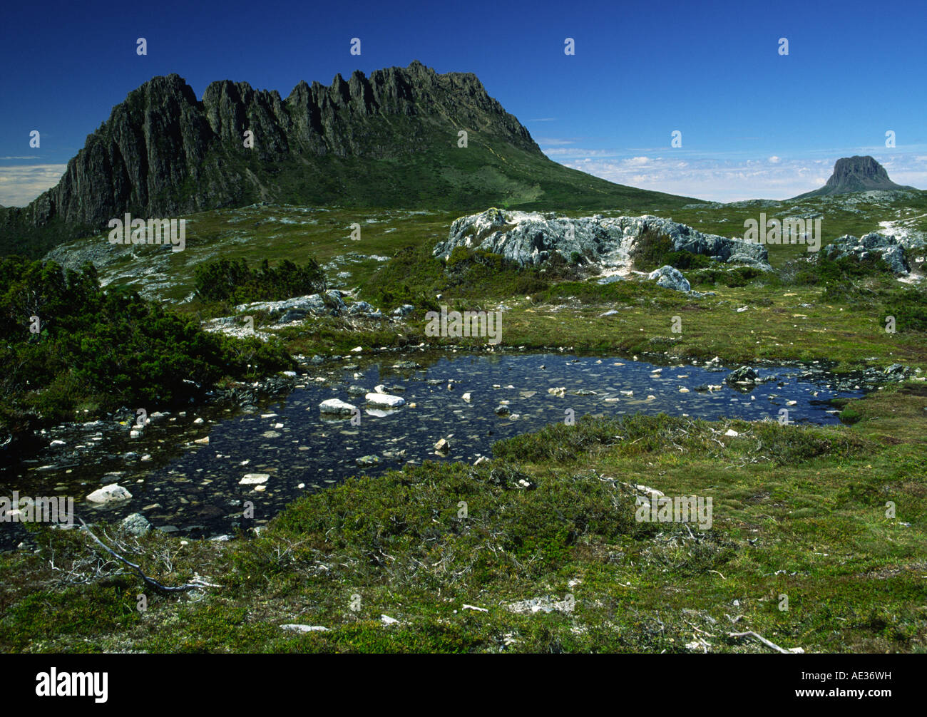 Cradle Mountain and Barn Bluff, Tasmania Stock Photo Alamy