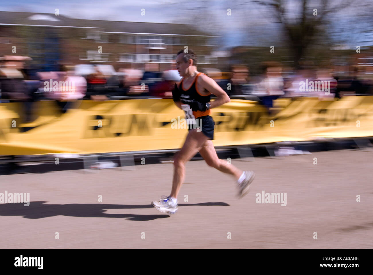 Runner who looks a bit like the PM Gordon Brown running the Nike Milton  Keynes half marathon City of Milton Keynes Stock Photo - Alamy