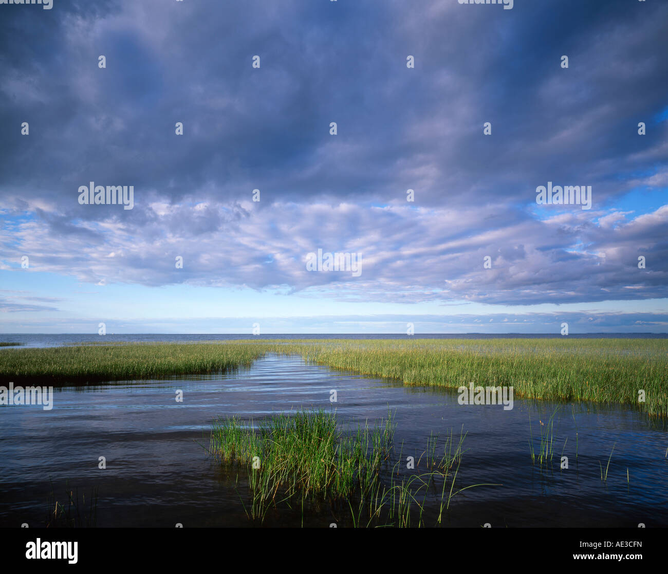 Storm front over Mille Lacs Lake Minnesota USA Stock Photo