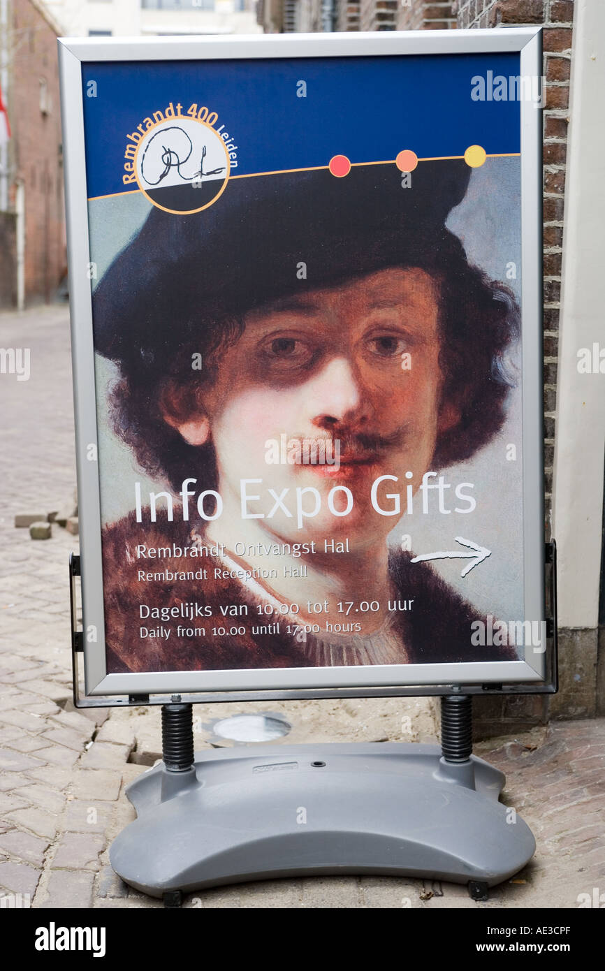 Rembrandt Poster Leiden Netherlands Stock Photo Alamy