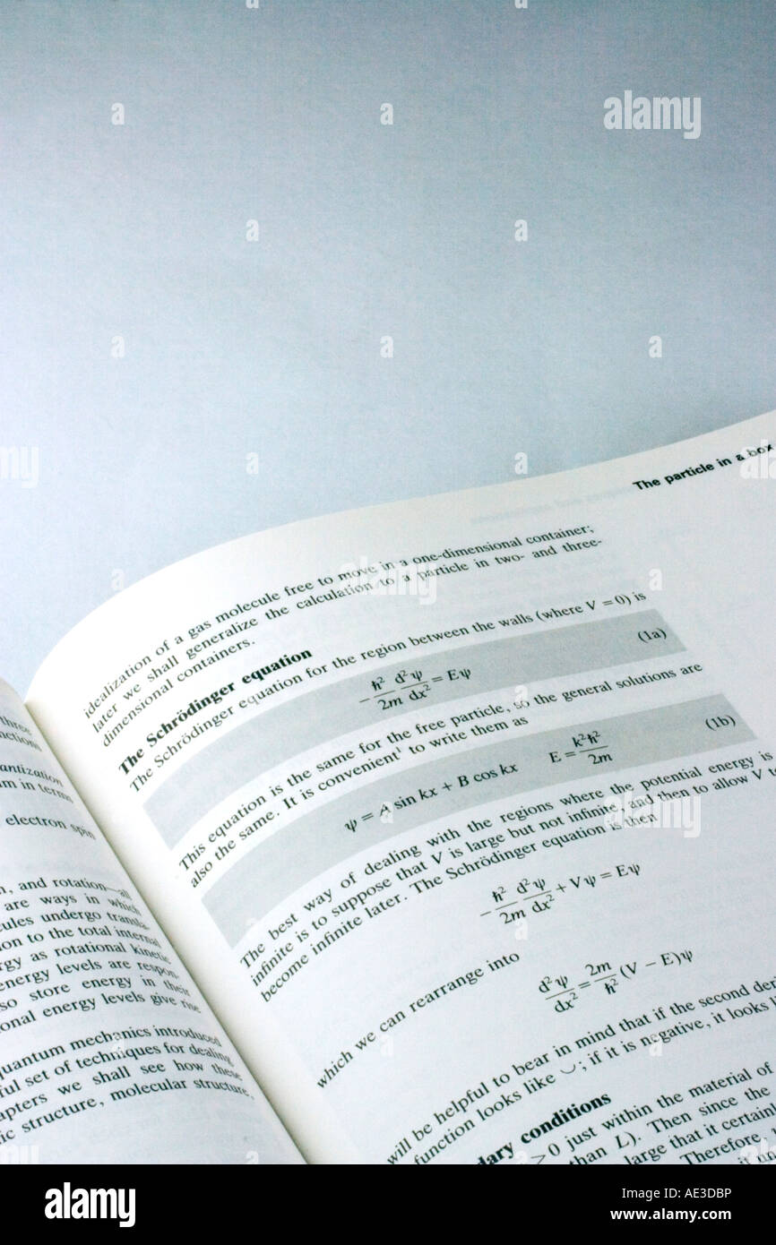 Undergraduate Chemistry textbook (5) Stock Photo