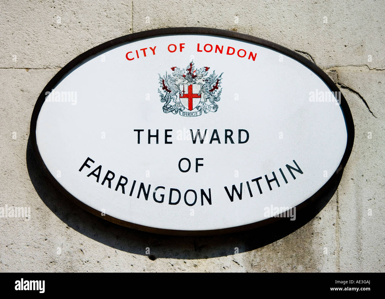 The Ward of Farringdon Within sign in City of London England UK Stock ...