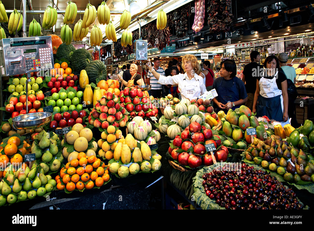 Sant Josep market, Barcelona, Spain. Stock Photo