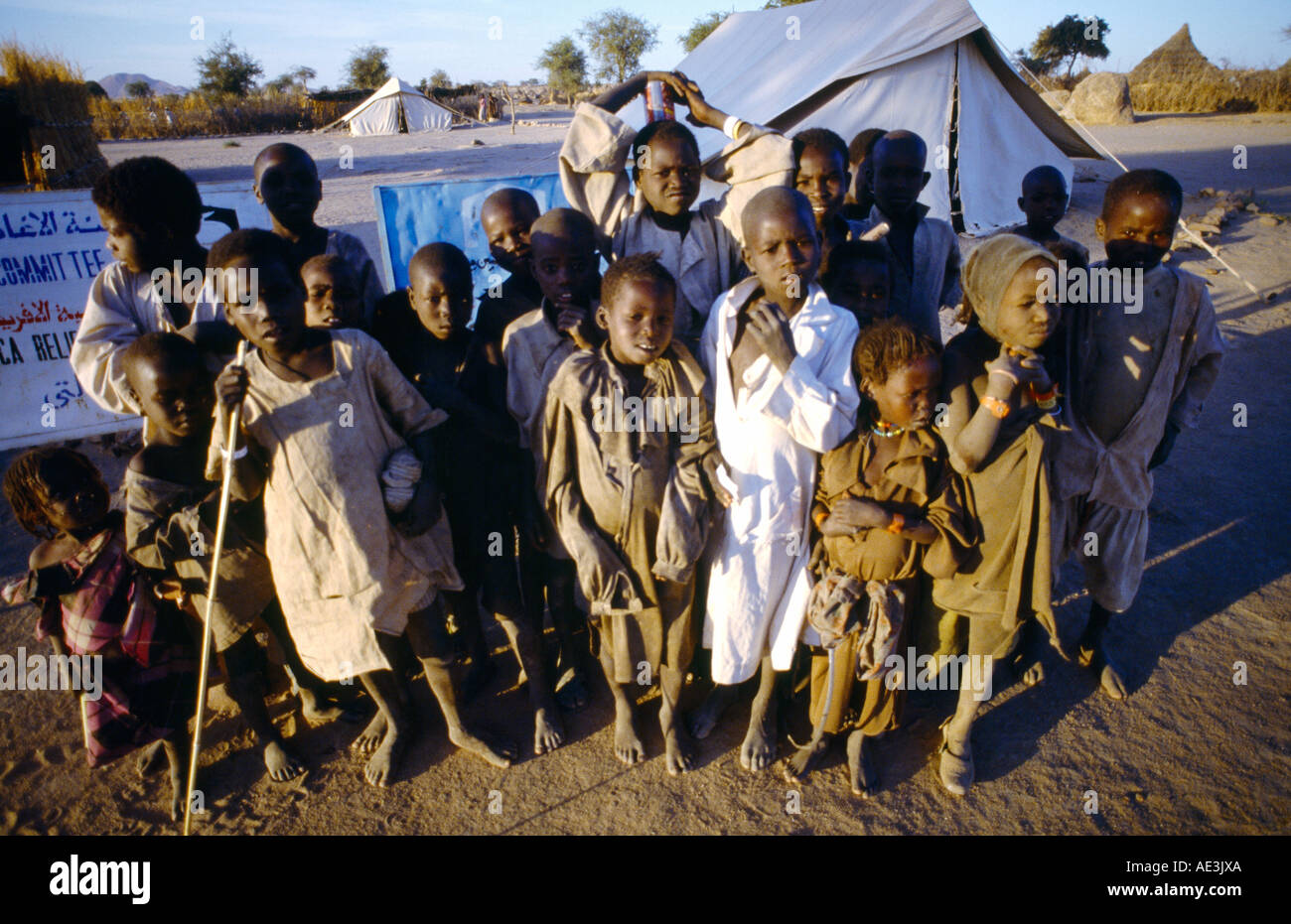 Tandelti Camp Sudan Child Refugees Starving Children Stock Photo