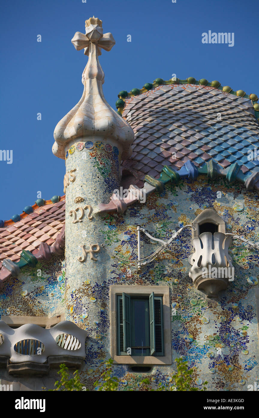 Gaudi architecture Casa Batlo Barcelona Spain Stock Photo