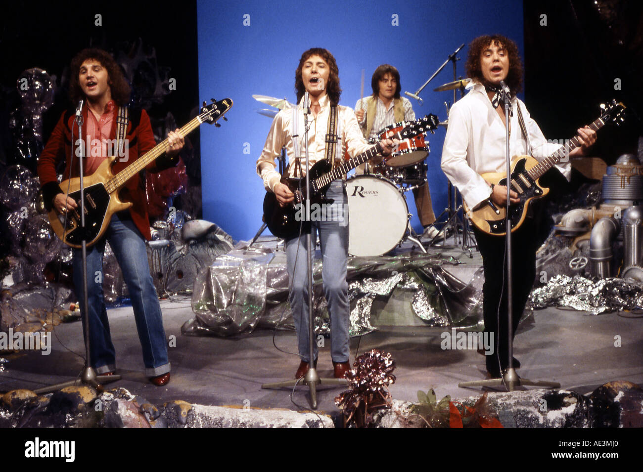 SMOKIE UK  group in 1975 with Chris Norman in centre Stock Photo