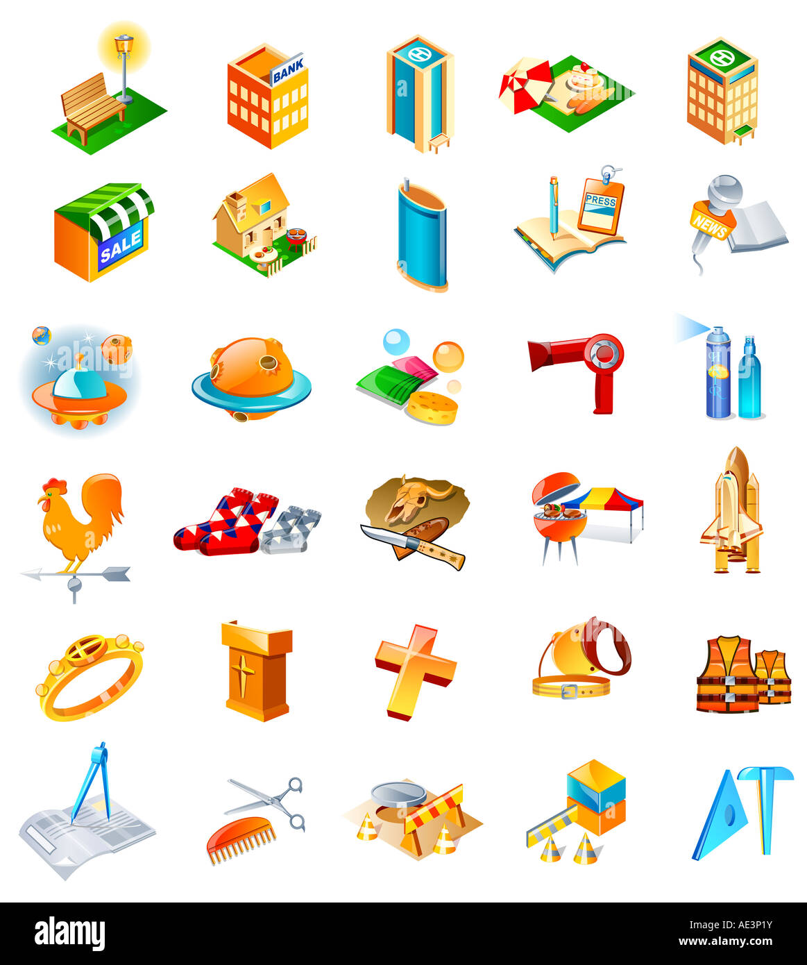 Different types of objects stock photo alamy