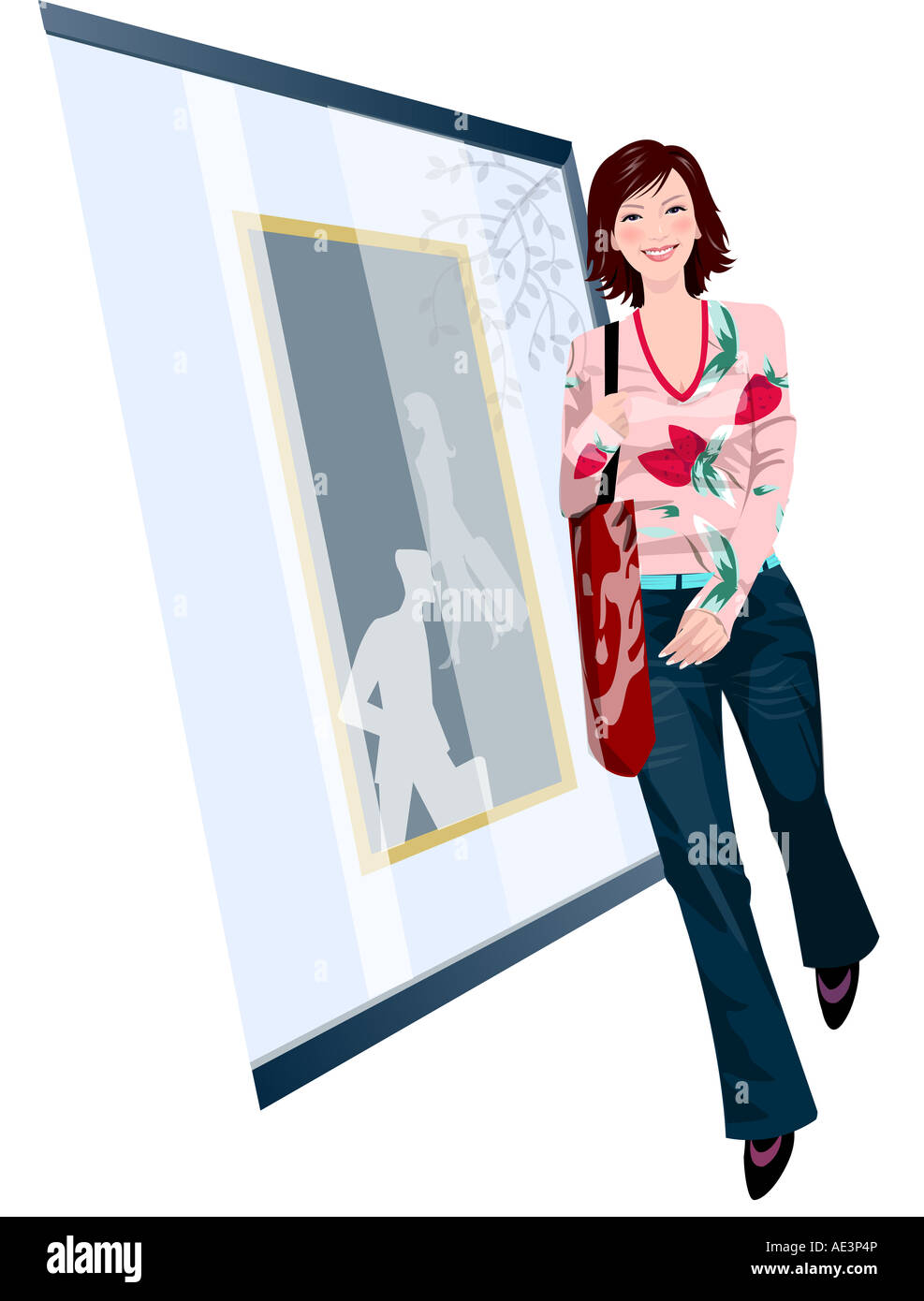 Outdoors image happy woman Cut Out Stock Images & Pictures - Alamy