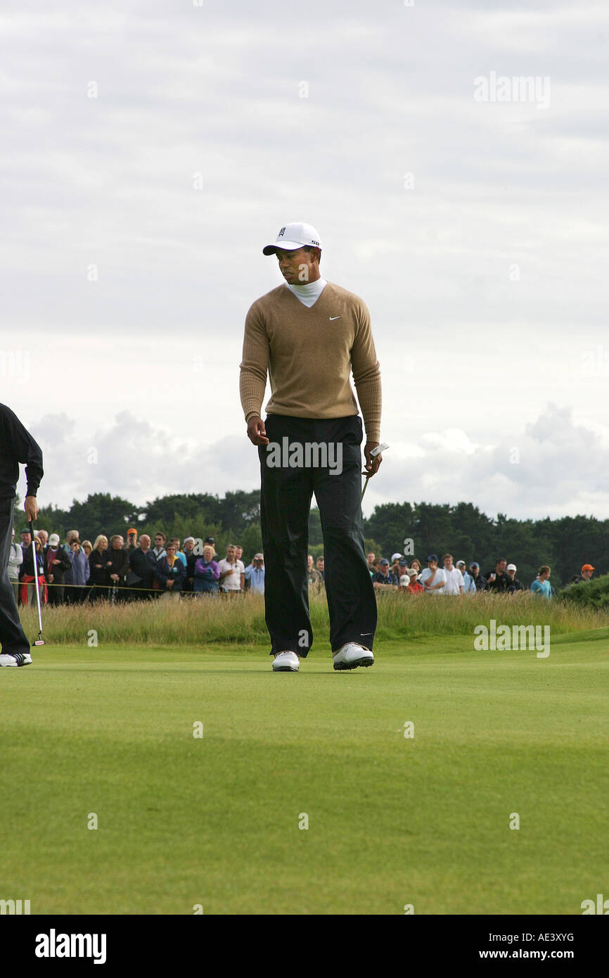 Tiger Woods, 2007 British Open Championship at Carnoustie Stock Photo