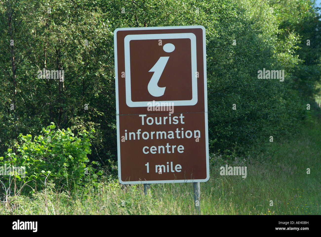 Tourist Information sign, Highland Scotland Stock Photo