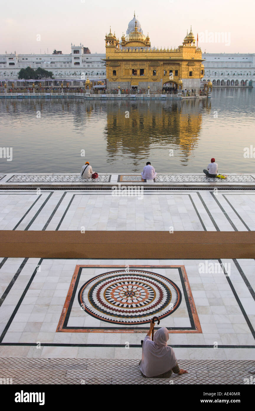 View from entrance gate of holy pool and Sikh temple, Golden Temple ...