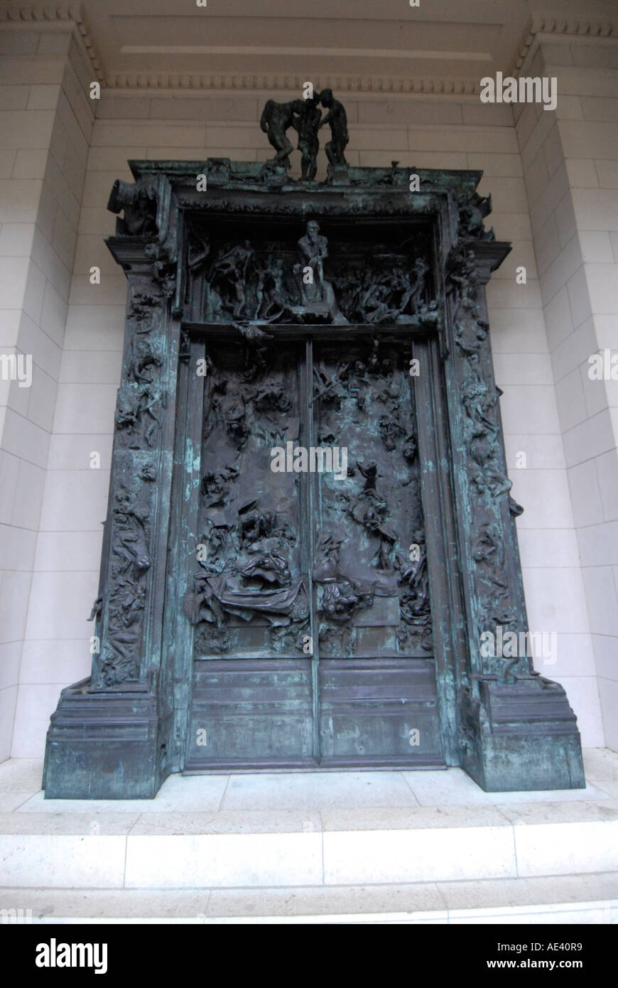 Rodin Museum Gates of Hell sculpture Philadelphia Pennsylvania PA USA Stock Photo