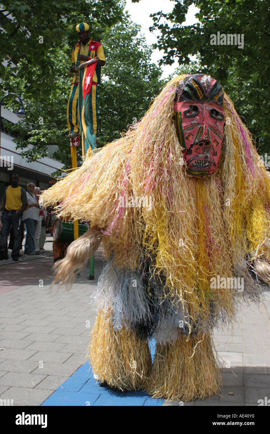 Hamburg Festival cultural Altonale. African monster Stock Photo - Alamy