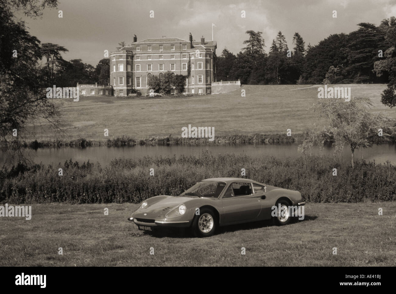 Ferrari 246GT Dino. Introduced 1969. days memory memories former times glory original Stock Photo