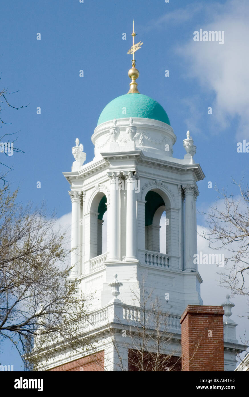 one of the many belltowers at Harvard University in Cambridge Massachusetts Stock Photo