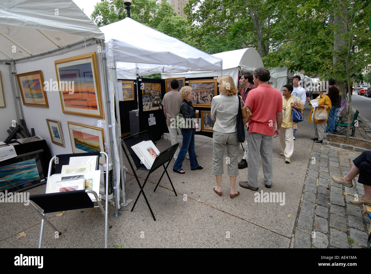 Rittenhouse Square art show and people Philadelphia Pennsylvania PA USA