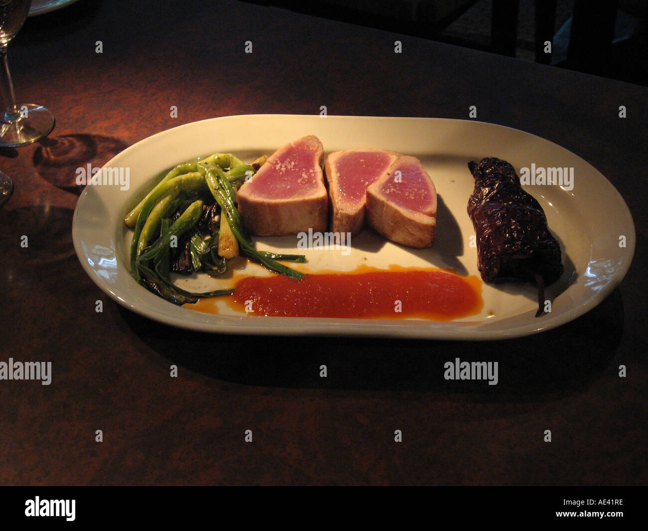 Fine dining at Philadelphia Fish Co restaurant Tuna entree Philadelphia