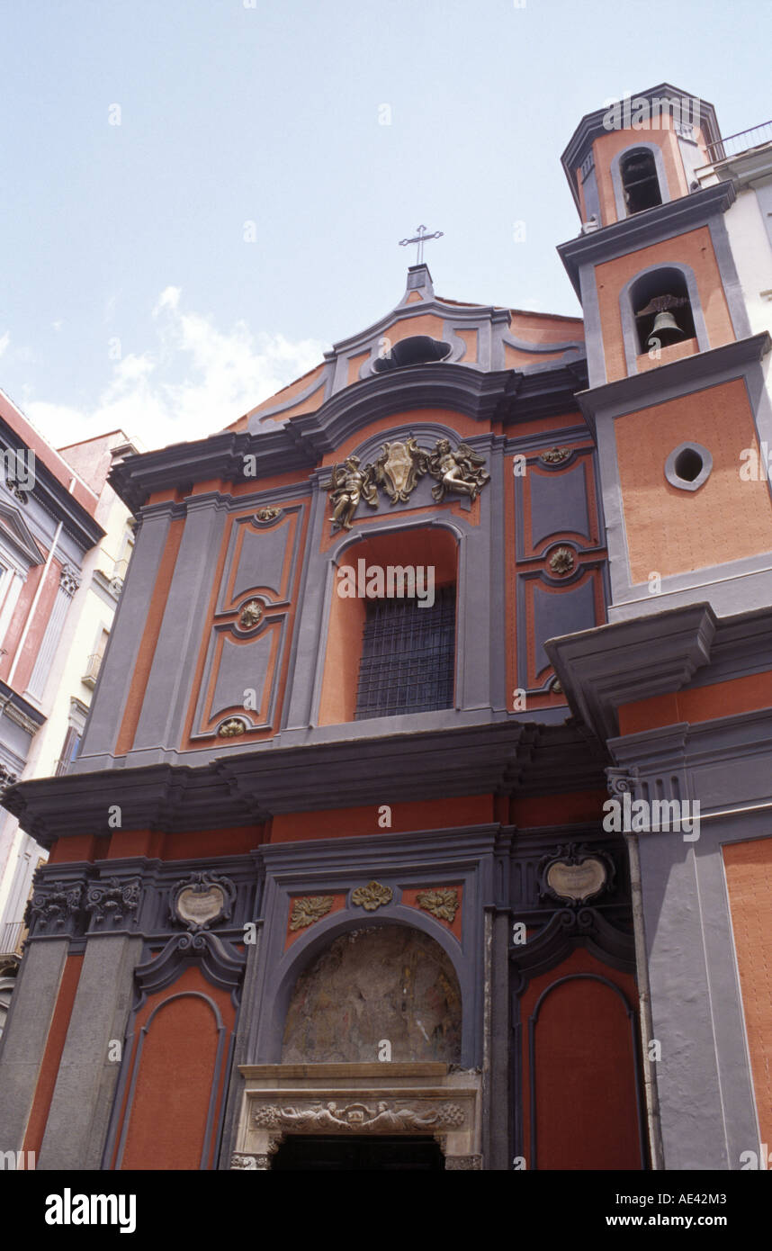 One of the many Roman Catholic churches in Naples, Italy Stock Photo