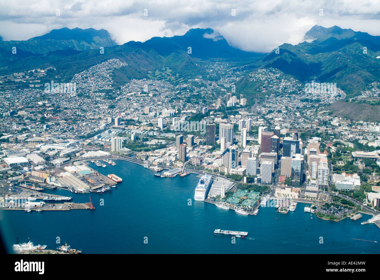 Aerial honolulu oahu hawaii hi-res stock photography and images - Alamy