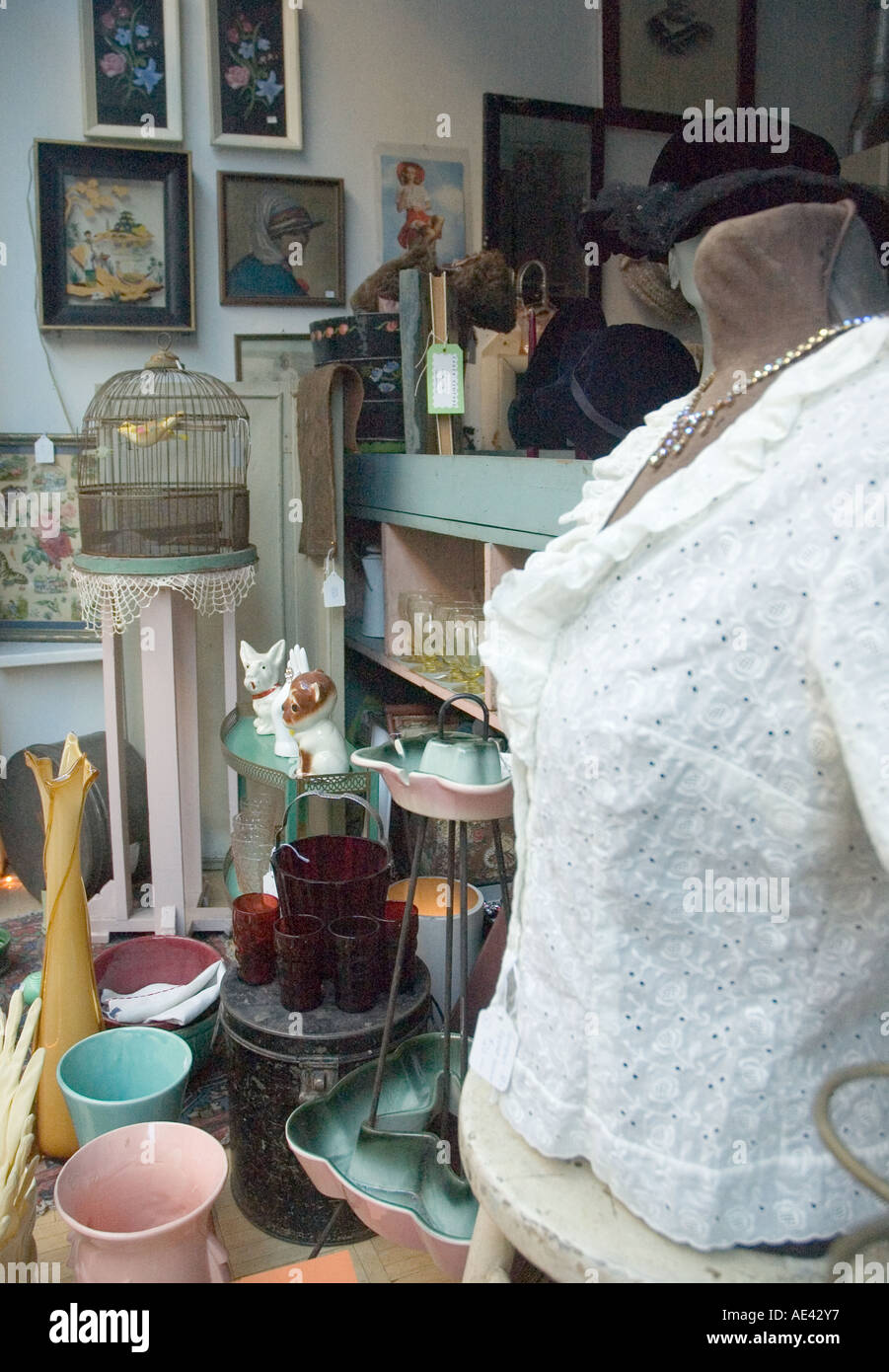 second hand store in Boston's North End district Stock Photo Alamy